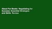 About For Books  Negotiating for Success: Essential Strategies and Skills  Review