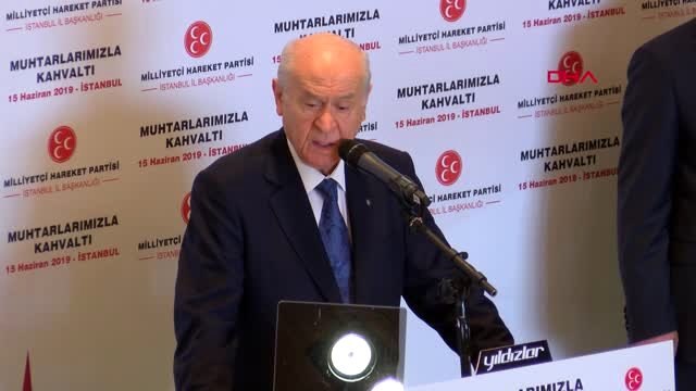 İSTANBUL- BAHÇELİ MUHTARLARLA TOPLANTI BULUŞMASINDA KONUŞTU