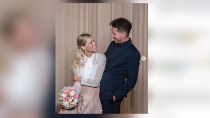 Diego Simeone y Carla Pereyra muestran las fotos de su boda secreta por lo civil