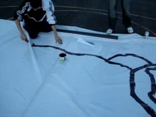 Sco Troyes : Preparation Tifo (2)