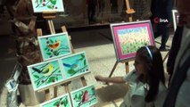 7 yaşındaki çocuk kişisel resim sergisi açtı
