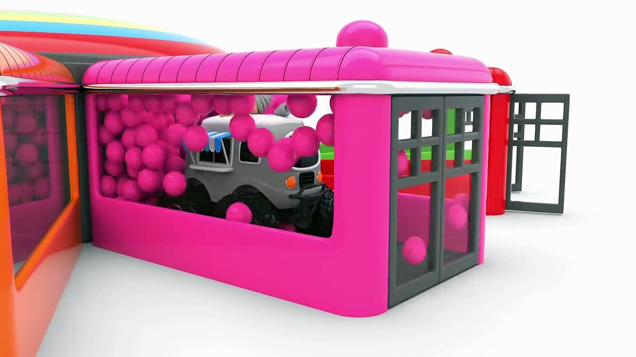 Learn Colors with Street Vehicles Parking and Coloring - Educational Videos