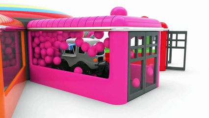 Learn Colors with Street Vehicles Parking and Coloring - Educational Videos