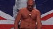 Fury threatens first round knock-out at packed Las Vegas weigh-in