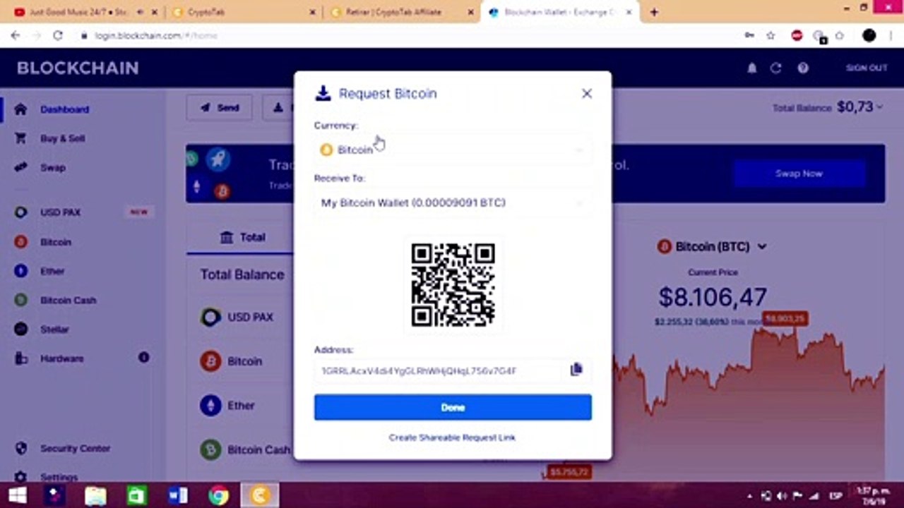 como retirar de cryptotab a Block Chain.