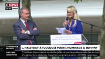 Laeticia Hallyday rend hommage à Johnny Hallyday à Toulouse