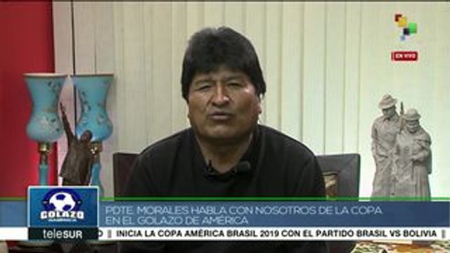 Presidente Evo Morales habla con teleSUR sobre la Copa América