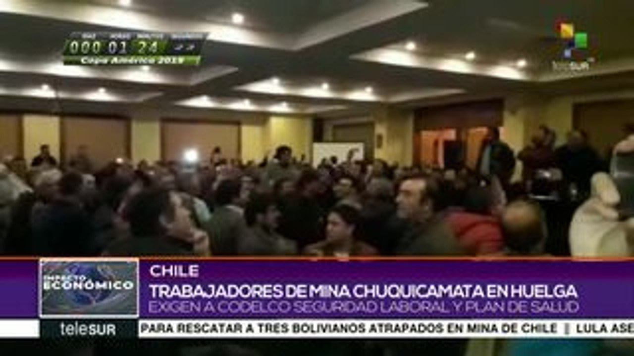 Chile: mineros inician huelga general por reivindicaciones laborales