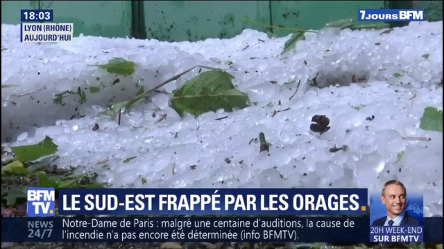 De violents orages de grêle ont frappé le Sud-Est, causant de nombreux dégâts
