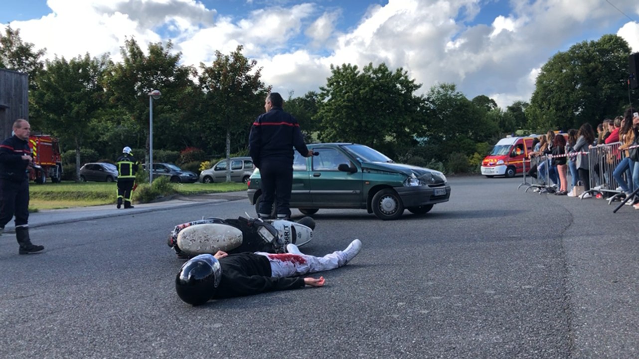 Simulation d’accident au centre de secours de Guern