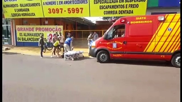 Siate é acionado para atender vítima de queda de bicicleta na Av. Carlos Gomes