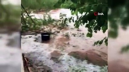 SAĞANAK VE DOLU TOKAT'TA HAYATI FELÇ ETTİ