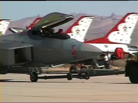 F 22 Raptor demo avion de chasse furtif moderne americain