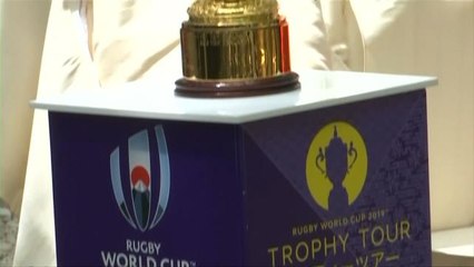 CdM 2019 - Le trophée Webb Ellis béni par des moines shinto