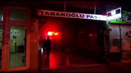 BURSA İNEGÖL'DE PASAJIN KALORİFER DAİRESİNDE YANGIN ÇIKTI