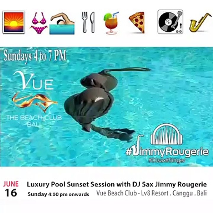 Vue Beach Club Luxury Sunset session with dj sax Jimmy Rougerie