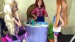 Barbie Rapunzel Grand Hotel Bedroom with Frozen Elsa & Anna - Dollhouse Cleaning Routine