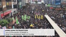 Massive protest in Hong Kong again to demand dropping of extradition bill