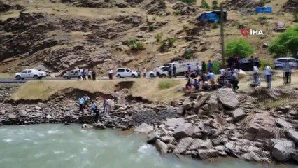 Habur Çayı'nda kaybolan çocuk drone ile arandı