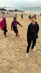 Thé dansant U11F au Tournoi Beach Soccer de Cléder.