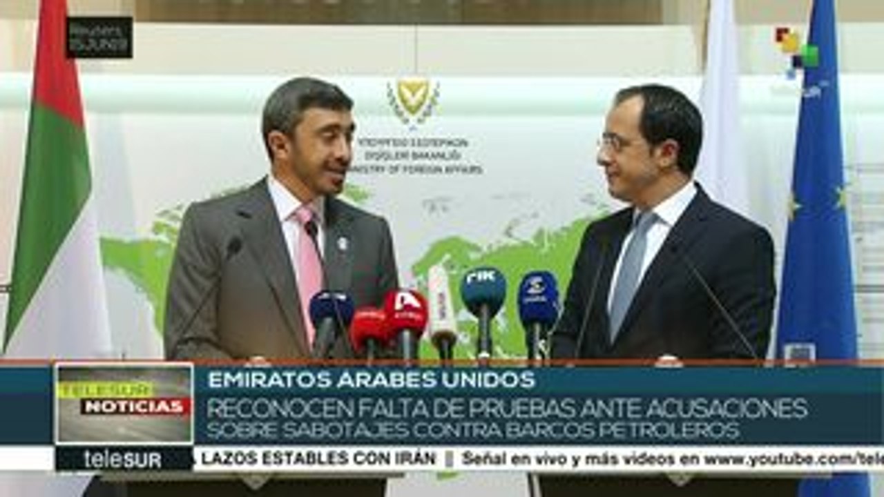 Emiratos Árabes: no hay pruebas para culpar a Irán de sabotaje