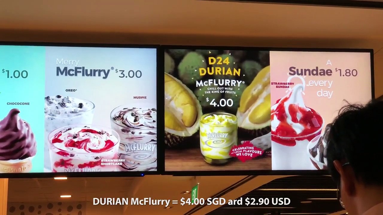 Mcdonalds Durian McFlurry Ice Cream