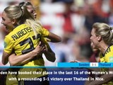 Fast Match Report - Sweden rout Thailand to reach last