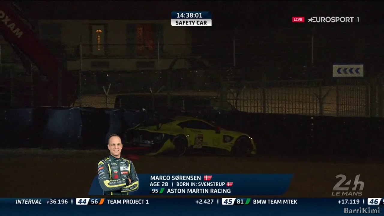 24H Of LeMans 2019 Race  Sorensen Huge Crash