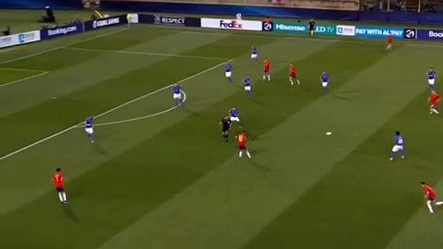 Dani Ceballos Fantastic Goal - Italy 0-1 Spain - Euro U21 - 2019