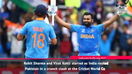 Fast Match Report - Rohit & Kohli lead India rout