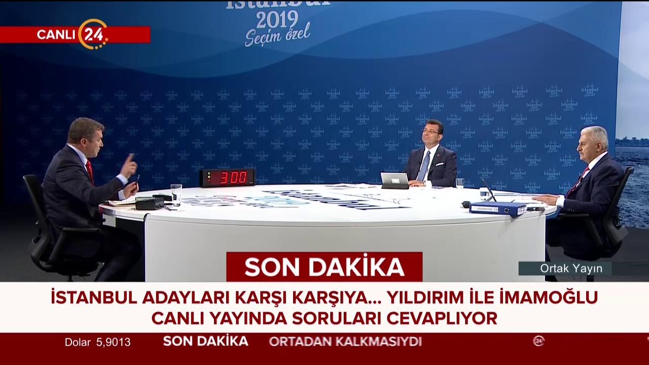 Binali Yıldırım-Ekrem İmamoğlu ortak canlı yayını