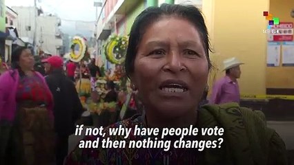 Indigenous People Voting In Guatemala's Presidential Election