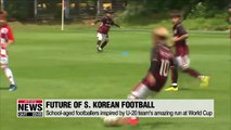 Young footballers in S. Korea inspired by U-20 team's run to World Cup final