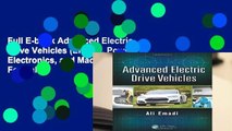 Full E-book Advanced Electric Drive Vehicles (Energy, Power Electronics, and Machines)  For Full