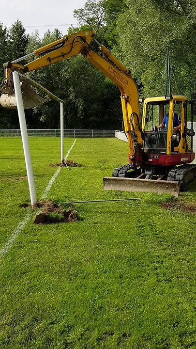 Travaux terrain . Le projet main courante touche a sa fin 17 mois !! D investissements merci a tous