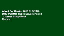 About For Books  2019 FLORIDA DMV PERMIT TEST: Drivers Permit   License Study Book  Review