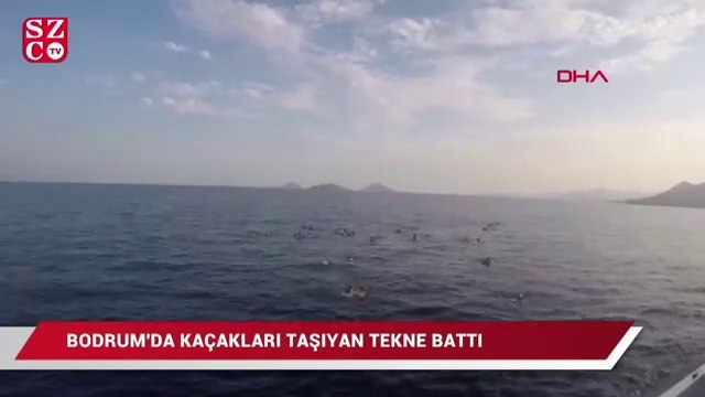 Bodrum'da kaçakları taşıyan tekne battı