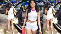 Jhanvi Kapoor again flaunts her sporty look outside gym; Check out | FilmiBeat