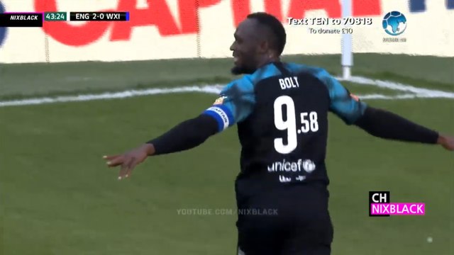 Le joli but d’Usain Bolt en match de charité