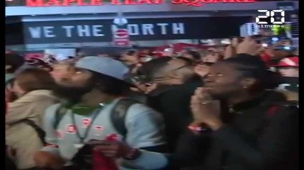 NBA: Des scènes de liesse à Toronto pour la première victoire d'une équipe canadienne