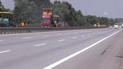 Anadolu Otoyolu'ndaki bakım çalışmaları devam ediyor