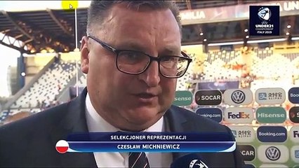 Czesław Michniewicz + Szatnia U21 po meczu z Belgami / ME U21 Włochy 2019