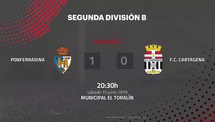 Resumen partido entre Ponferradina y F.C. Cartagena Jornada 2 Segunda B - Play Offs Ascenso
