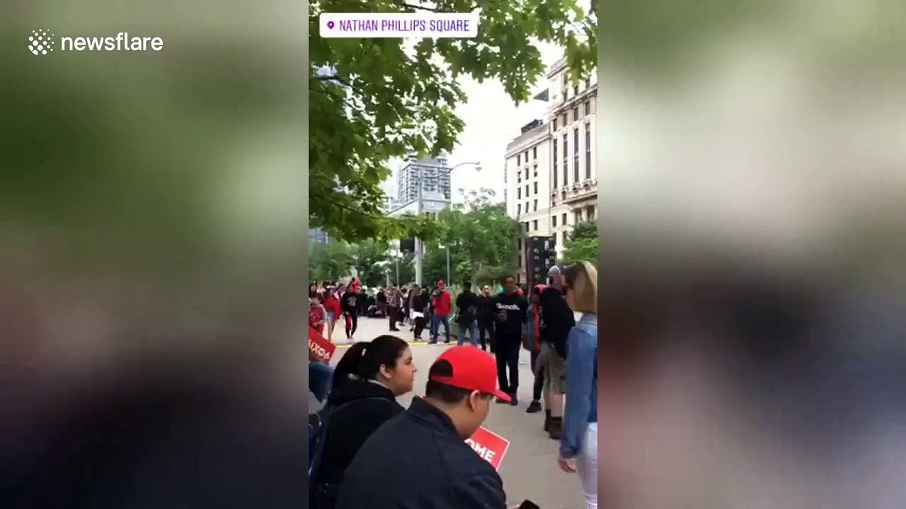 Watch as the humongous crowds gather in Toronto for the Raptors championship parade