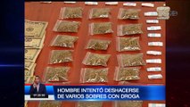 Sujeto detenido con varios sobres de droga en el centro de Guayaquil