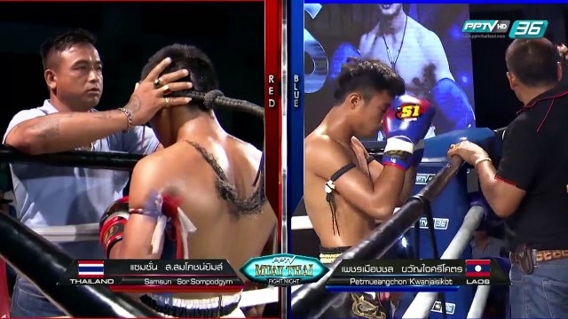 แซมซั่น ส.สมโภชน์ยิมส์ Vs เพชรเมืองชล | PPTV Muay Thai Fight Night | 20 สิงหาคม 2559