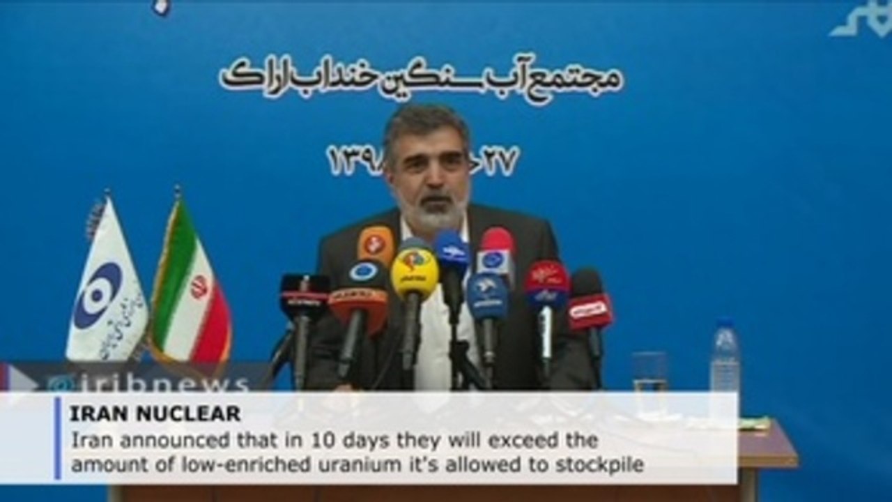 Iran to exceed enriched uranium stockpile limits in 10 days