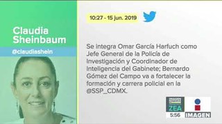 Claudia Sheinbaum designa a Omar García Harfuch como nuevo jefe de la Policía de Investigación