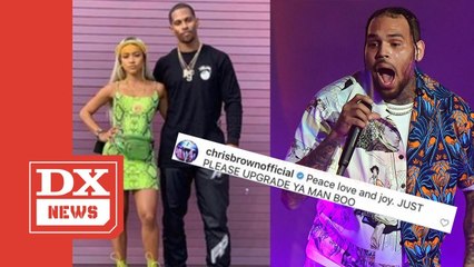 Chris Brown Thunderstorms Shade Onto Karrueche & Victor Cruz's Instagram Bae Pic