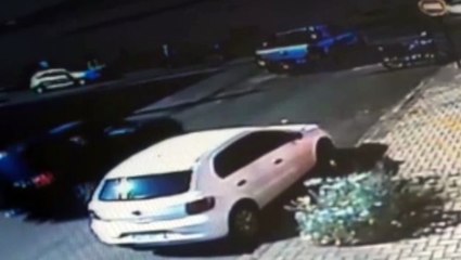 Câmera registra acidente na Rua General Osório, em Cascavel